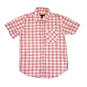 GapKids Red and White Casual Button Up Shirt. Size Boys medium.